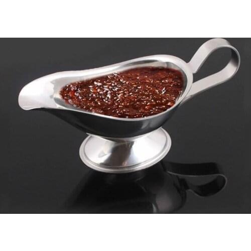 304 Stainless Steel Sauce Tableware Sauce Boat Mayonnaise Black Pepper Tomato Juice Container Restaurant Club Kitchen Home Tool