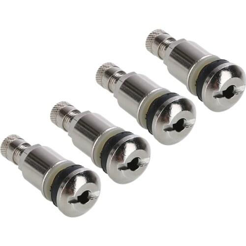 4Pcs 45mm*11mm Car Truck Tyre Valve Bolt In Stem Alloys Wheels Chrome Metal Tyre Valve Bolt Car Accessories