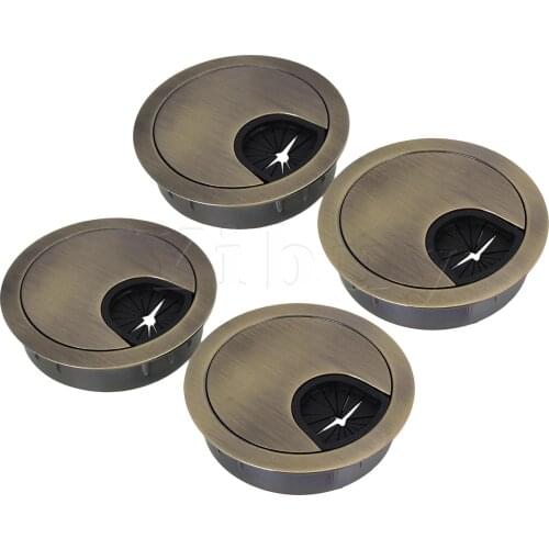4x Computer Cable Grommet Desk Tidy Outlet Port Wire Hole Cover 50mm