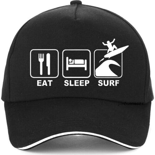 Eat Sleep Surf Letters Print Baseball cap summer men Women Surf on the beach sun hat adjustable Unisex snapback hats gorras