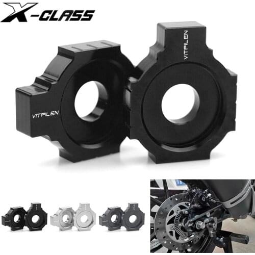 Motorcycle Rear Wheel Chain Adjusters Blockers Black CNC Aluminum Accessories for Husqvarna Vitpilen 250 2018 2019 2020 2021