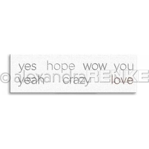 CH 2021 New Arrival Yes Hope Wow Metal Cutting Dies 3D DIY Scrapbooking Carbon Sharp Craft Die Photo Invitation Cards