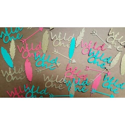 Wild One first birthday Confettis birthday Table decor scrapbook scatters Tribal party decorations