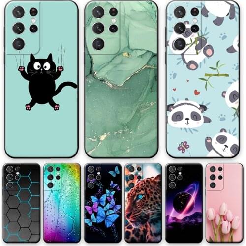 For Samsung S21 Ultra Case Soft Silicone Cover For Samsung Galaxy S21 Ultra Cute Phone Case on S21 Ultra TPU Cool Bumper 6.8inch