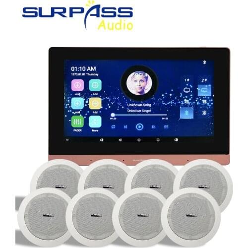 Home Background Music Bluetooth Wireless WiFi Wall Amplifier Touch Screen Audio HiFi 8ohm Ceiling Speaker Stereo Cheap Package