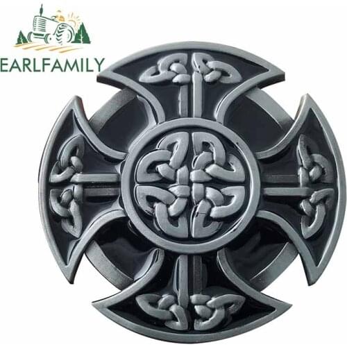 EARLFAMILY 13cm x 12.8cm Car Sticker for Celtic Cross Funny Car Styling Rear Windshield Bumper Decor Waterproof Car Accessories