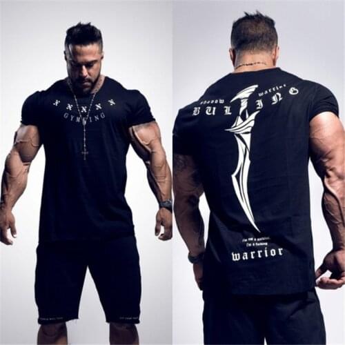 2020 New Summer gym T-shirt large-type brand T-shirt Man shirt Bodybuilding Fitness quick-drying Short Sleeve Running T-shirt
