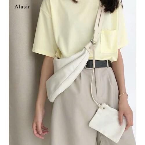 Alasir Canvas Underarm-package Fashion Solid Shoulder Bag Women Underarm-shoulder-bag Concise Hobos Composite Handbag Female