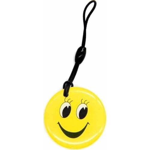 Smiling Face ID 125KHz Waterproof Rewritable Blank RFID EM4305 EM4205 Keyfobs Token Key Tag Keychain Access Control Card 1Pcs