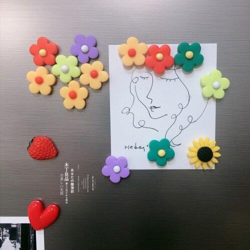 Ins Flower Fridge Magnet Household Decorative Magnets Photo Post Home Decor Home Magnet Imanes De Nevera Мини Холодильник