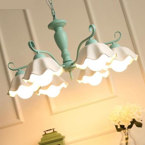 Korean pendant lamp American Style Garden Children North European Modern Simple Living Room Bedroom Restaurant Hanging light