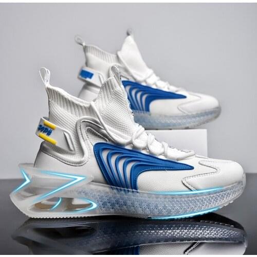 Men Fashion Sneakers High Quality Breathable Damping Shoes Men Casual Shoes Hot Sale Outdoor Adult Shoes Luxury Vulcanize Shoes