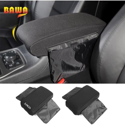 BAWA Car Armrests Pads Cover for Jeep Grand Cherokee 2011+ Cloth Multifunctional Armrest Box Cover for Jeep Grand Cherokee 2016