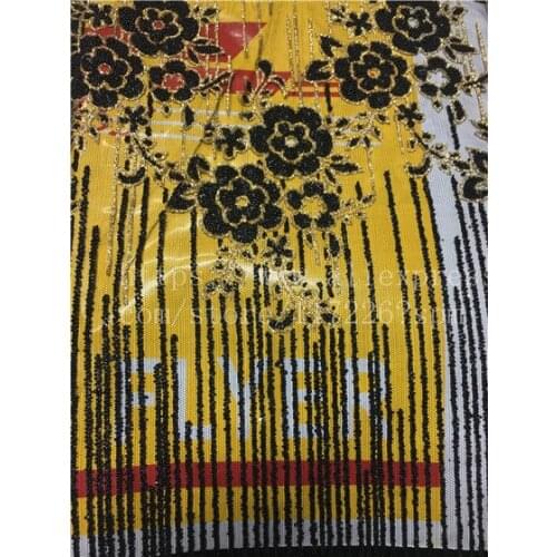Newest JRB-00901 african glued glitter tulle mesh fabric with beads glued glitter sequins lace fabric for party dress