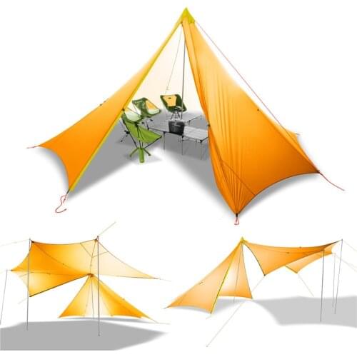 10 Persons Ultralight Outdoor Camping Teepee Pyramid Shape Tent Throwing Waterproof Camping Hiking Tent Backpacking Hiking Tents