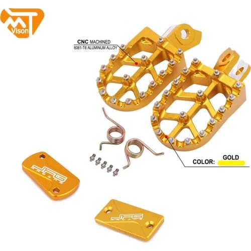 Motorcycle FootRest Footpegs Pedals Brake Fluid Reservoir Cover Cap For Suzuki RMZ RMX 250 450 450Z 2008 2009 2010 2011 2012