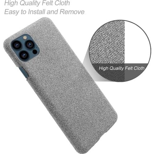 Luxury Febric Antiskid Cover For iPhone 13 Pro Max Funda Cloth Texture Fit Phone Case For Apple iPhone 13pro Max 6.7" 2021 Coque