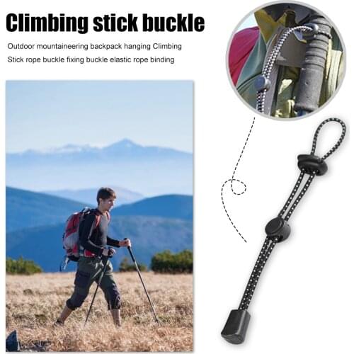 Backpack Walking Stick Holder Elastic Rope Camping Portable Trekking Hiking Pole Fixing Tie Cord Outdoor Elements