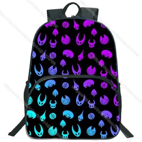 Hollow Knight Backpack for Girls Boys Teens Mochila Kids Cartoon Rucksack Students Anime Schoolbags Unisex Teens Travel Knapsack