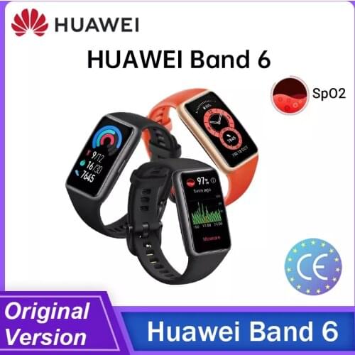 Original HUAWEI BAND 6 Smart Band Blood Oxygen 1.47" AMOLED Smart Battery 6 Heart Rate Monitoring For Huawei iphone Samsung