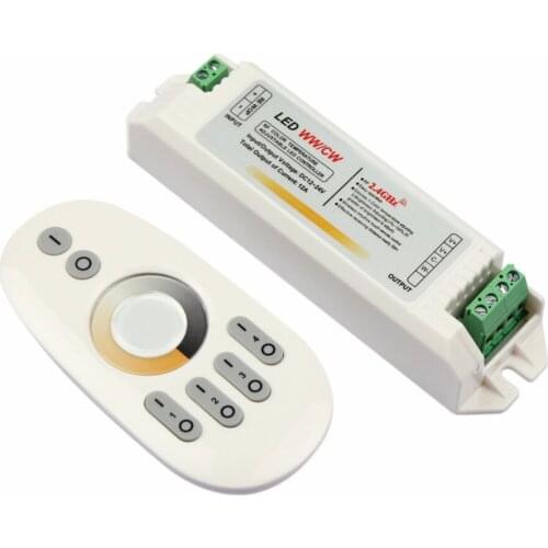 Led Touch panel remote control + 12A wireless 2.4g color tempetature Controller rf Dimmer For LED Strip bule