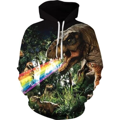 Dinosaur 3D Print Hoodies Men Casual Sweatshirt BrandTracksuit Pullover Coat Unisex Hoodie Streatwear Male Hoodie Outwear