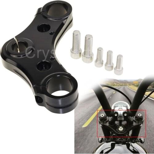 Motorcycle Fork Triple Tree Top Clamp Black Aluminum For Harley XL1200X Sportster 1200 2010-2015 10 11 12 13 14 15
