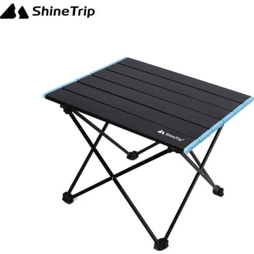 ShineTrip Outdoor Camping Folding Table Aluminium Alloy Portable Picnic Table Barbecue Table