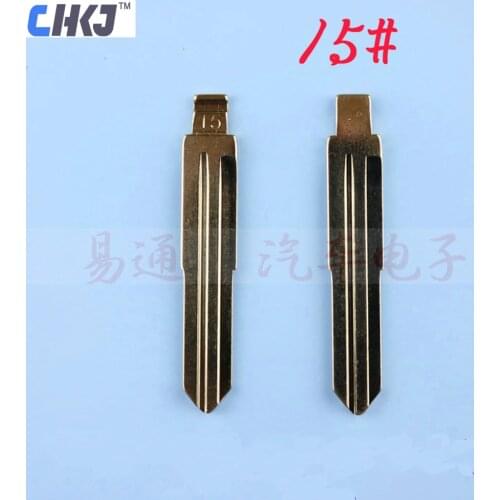 CHKJ 10PCS Metal Blank Uncut Flip KD/VVDI Remote HYN6 Key Blade Type #15 Replacement for Hyundai Elantra/Tucson For Kia Cerato