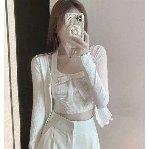 Women Tanks Tops Halter Spaghetti Straps Vest Womens White Knitted Top Summer Camis Crop Top For Women