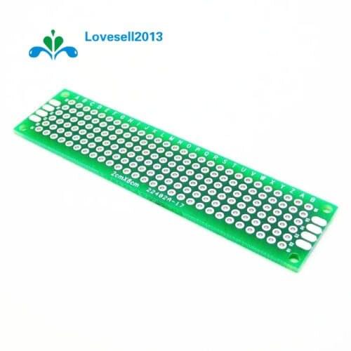 10PCS Double Side Prototype PCB Bread board Tinned Universal 2x8 cm 20mmx80mm FR4
