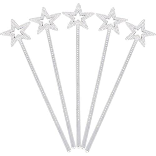 12pcs Girls Costume Props Star Magic Wand Angel Fairy Wands Star Fairy Sticks Star Shaped Princess Wands for Birthday Party Wedd