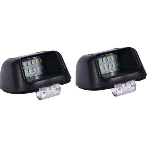 2pcs Lamp Assembly Super Bright Rear Easy Install Replacement Parts Auto LED License Plate Light Exterior For Nissan Navara D40