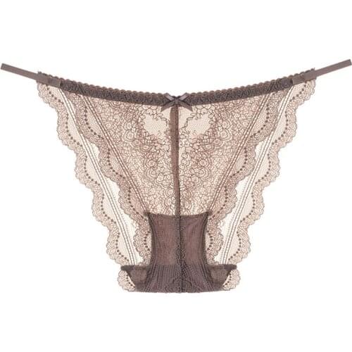 2020 Sexy Women Lingerie G String underwear lace ultra-thin briefs breathable and comfortable womens Transparent Knickers