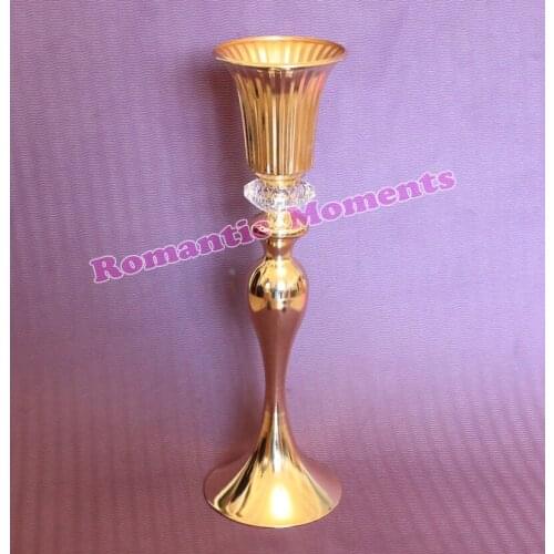21" Gold wedding flower vase Table Centerpiece Wedding Supply 10pcs/lot Free Shipping