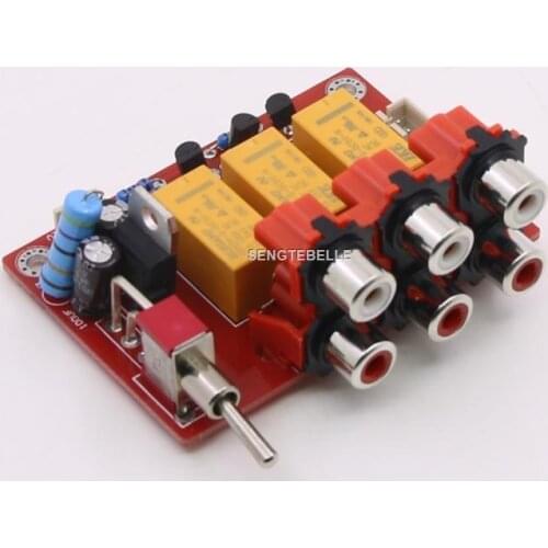Audio BOARD Switch plates RCA to RH2.54 Audio Input signal Selector Relay Board