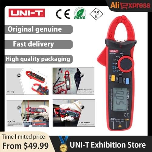 UNI-T UT210D Digital Clamp Meter True RMS Voltage Resistance Capacitance Multimeter Temperature Measure Auto Range Electrical