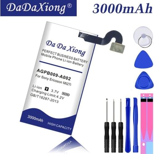 DaDaXiong 3000mAh AGPB009-A002 Li-ion Phone Battery For Sony Ericsson Xperia MT27 MT27i Phone Battery