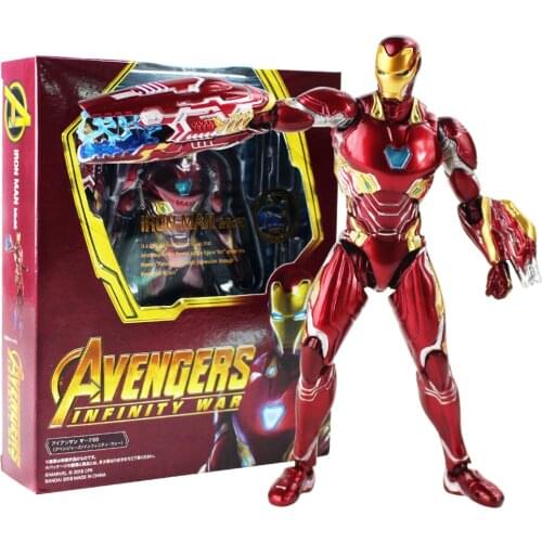 16cm The Avengers Marvel Super Hero SHF Iron Man MK50 Mark XLX PVC Action Figure Collectible Model Toy