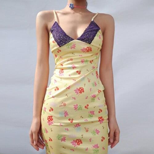 European American New Dress 2020 Autumn Womens Suspenders Sexy Bag Hip Dress Women Halter Lace Stitching Slim Vestidos Q143