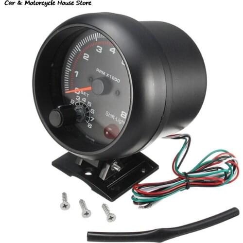 Hot Sale Waterproof 12v Car Led Shift Light 0-8000 Rpm New Tachometers Tacho Gauge Meter