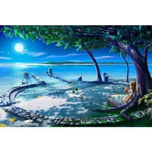 Moonlight Love The wooden puzzle 1000 pieces ersion jigsaw puzzle white card adult childrens educational toys