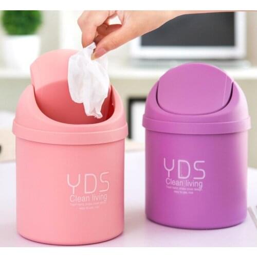Creative girl home daily necessities heart-shaped desktop mini cute trash can bedroom living room living kitchen bathroom