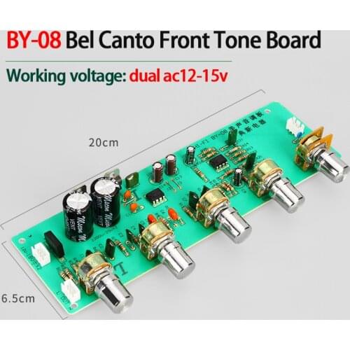 KYYSLB 20*6.5*3cm BY08 Dual Ac12-15v Amplifier Tuning Board Preamp High Medium and Low Tuning Amplifier Tuning Board