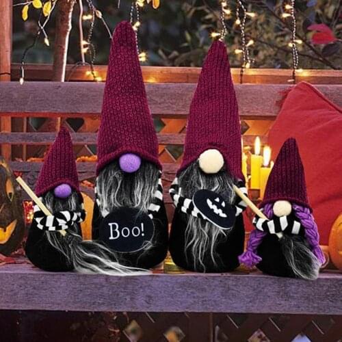 Broom Dwarf Ornaments Party Props Decoration Halloween Faceless Doll Toys Halloween Decoration DIY Decoration for Home