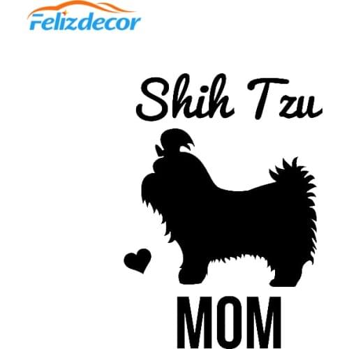 Cute Shih Tzu lover Decal Shih Tzu Car Sticker Lovely Shih Tzu mom Text Dog Vinyl Decals L649