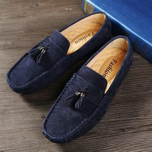 Men Loafers Fashion Designer Mens Shoes Casual Luxury Brand Italian Flats Leather Moccasins Soft Boat Shoes Footwear Handmade