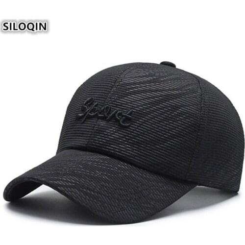 SILOQIN Mens Korean Wild Tide Tongue Caps Summer New Cotton Baseball Cap Adjustable Size Men Fashion Sports Cap Snapback Hats