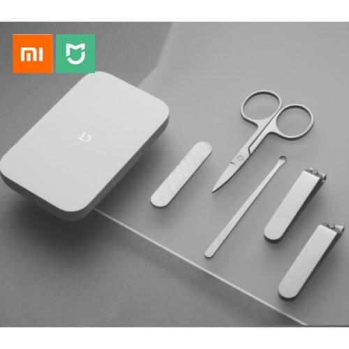 XIAOMI Mijia 5Pcs Portable Stainless Steel Manicure Nail Clippers Set Fingernail Toenail Pedicure Professional Nail Clipper Set