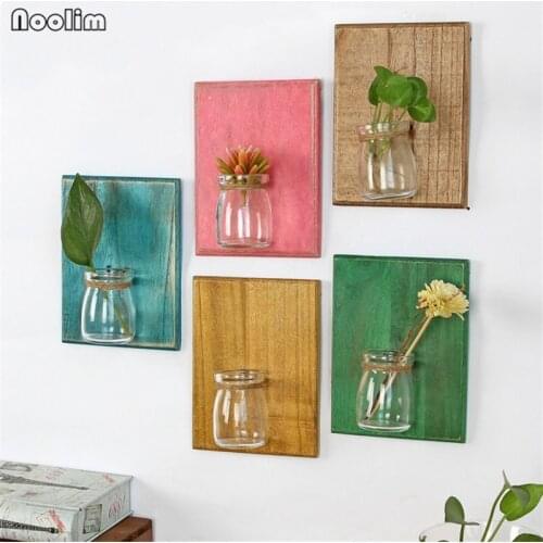 NOOLIM Creative Home Living Room Stereoscopic Wall Decoration Wall-mounted Vase Succulent Plants Basket Flower Pots Home Decor